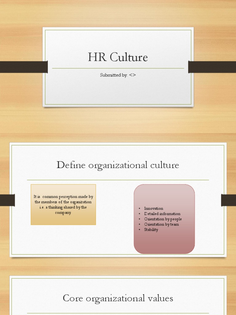 Understanding HR Culture and Values | PDF