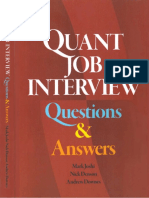(Mark Joshi) Quant Job Interview Questions and Answers PDF