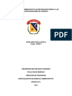 El Proceso de Impugnación Frente A Las Contravenciones de Transito Final PDF