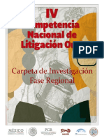 Carpeta de Investigación - Fase Regional - IV Competencia Nacional de Litigación Oral - ABA ROLI MÉXICO - VERSIÓN FINAL