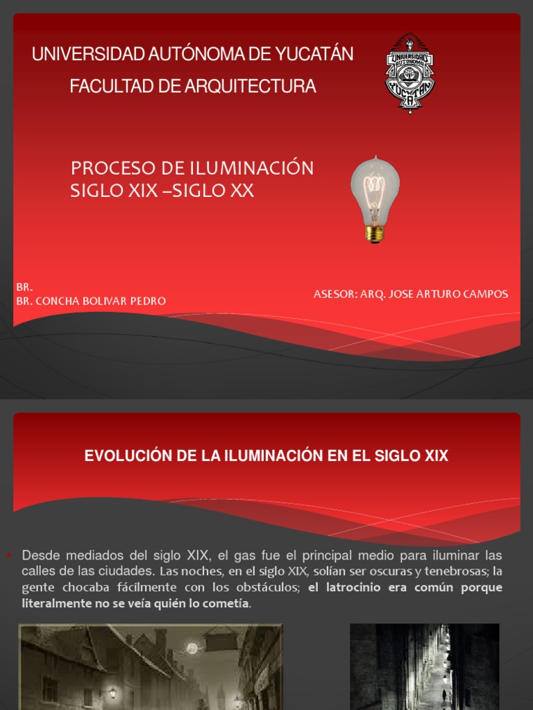 Evolución de la Iluminación: Siglo XIX-XX | PDF | Luz de la calle ...