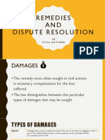 Remedies and Dispute Resolution