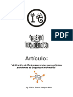 Articulo Cientifico - Aplicacion de Redes Neuronales para Optimizar Problemas de Seguridad Informatica PDF