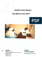 Toth Health Centre Report Jul 2016 To June 2017