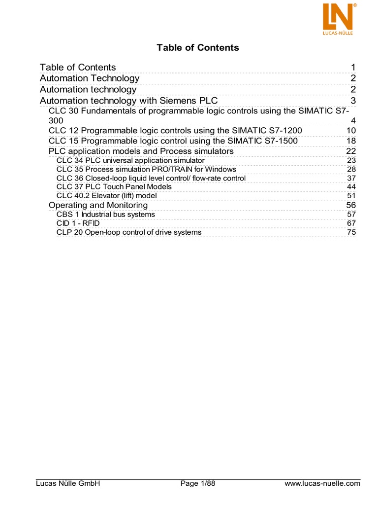 3332 E Automation Technology With Siemens PLC | PDF | Programmable ...