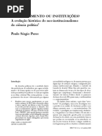 [Paulo Sergio Peres] Comportamento ou instituições, A evolução histórica do neo-institucionalismo da ciência política.pdf