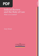 Judicial Review and The Rule of Law: Who Is in Control?