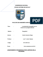 Levantamiento Topográfico Por El Método de La Poligonal Abierta