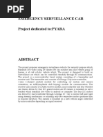 Emergency Serviellance Car Project Dedicated to:PYARA