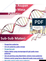 Pentingnya Asupan Gizi Pada Masa Pubertas