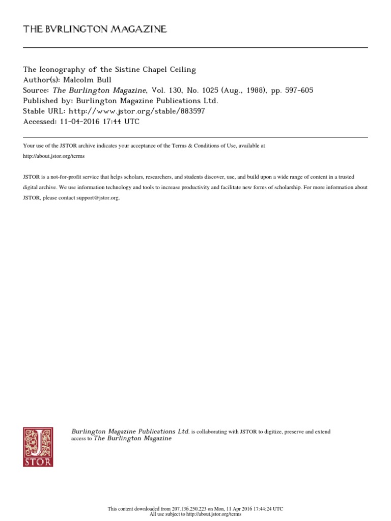 Bull, Sistine Ceiling | PDF | Genesis Creation Narrative | Trinity