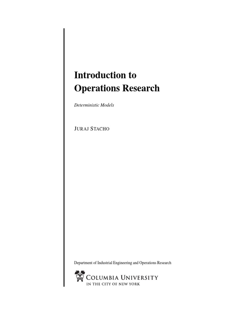 research paper on operations research