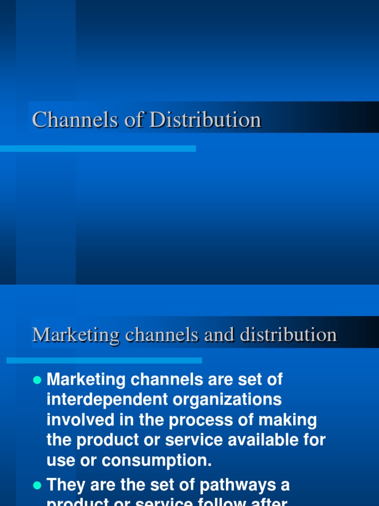 Understanding Distribution Channels | PDF | Retail | Distribution ...