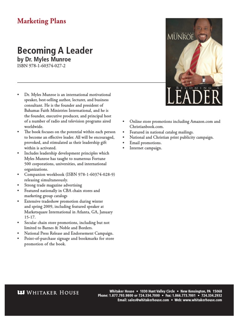 Keys To Becoming A Leader Myles Munroe Pdf