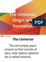 The Universe: Origin and Formation