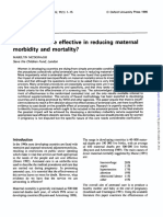 Review Article Is Antenatal Care Effective in Reducing Maternal Morbidity and Mortality?