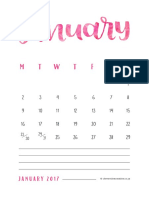 Free Printable 2017 Calendar Clementine Creative