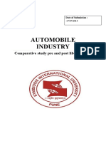 Automobile Industry: Comparative Study Pre and Post Liberalization