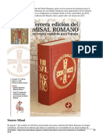 Nueva Edicion Del Misal y Nuevos Leccionarios en Castellano