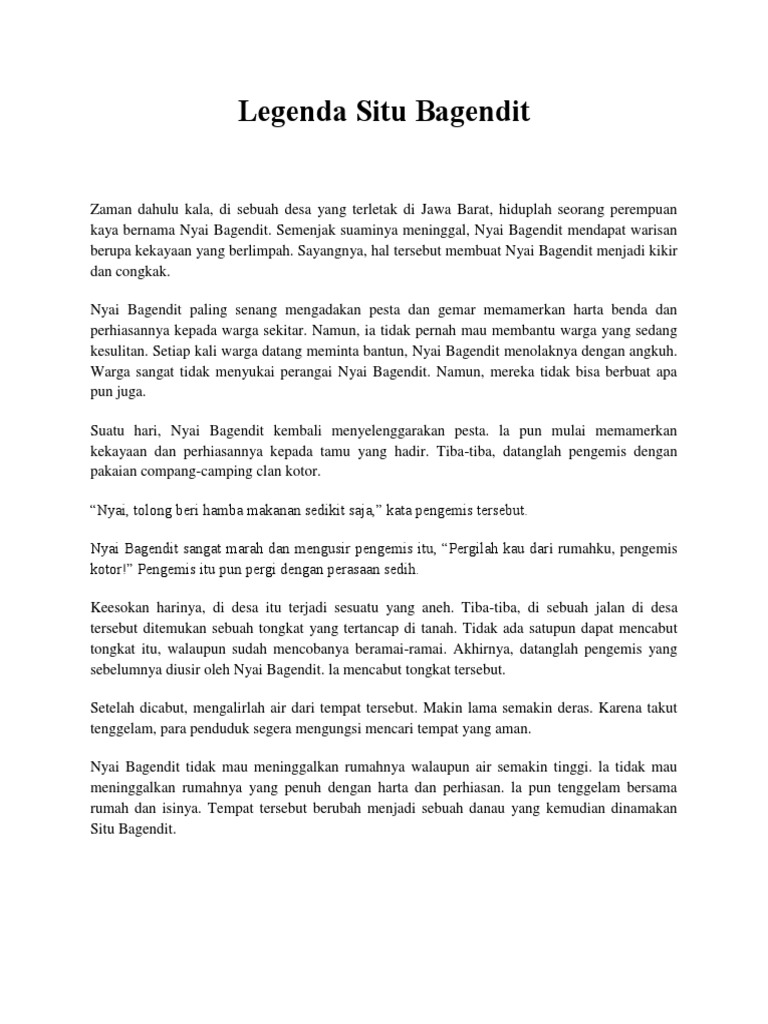 Cerita Situ Bagendit Greatnesia
