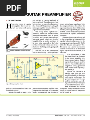 Electric Guitar Preamplifier