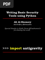 Writing Basic Security Tools Using Python: Ali Al-Shemery