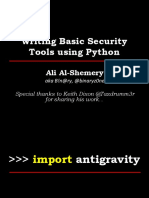 Writing Basic Security Tools Using Python: Ali Al-Shemery