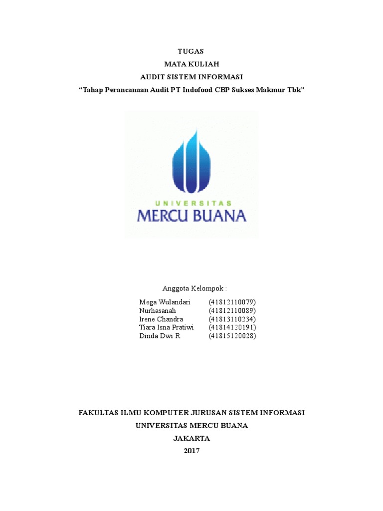 Contoh Laporan Audit Manajemen Pt Indofood Audit Kinerja