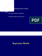 What Is A Math/Stats Model?: 1. Often Describe Relationship Between Variables 2. Types