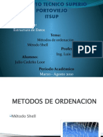 Estructura de Datos - Metodos de Orenacion Metodo Shell - Ing. Luis Pincay