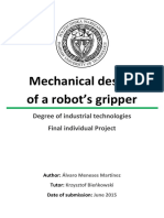 Mechanical Design of A Robot's Gripper: Degree of Industrial Technologies Final Individual Project
