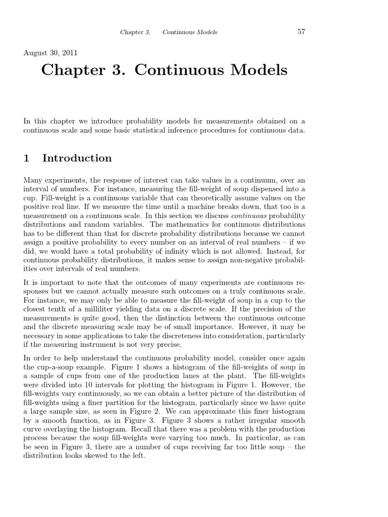 Chapter 3. Continuous Models | Download Free PDF | Normal Distribution ...