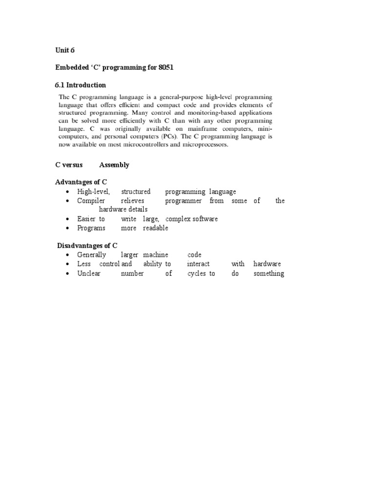 Embedded C For MP | PDF | C (Programming Language) | Data Type