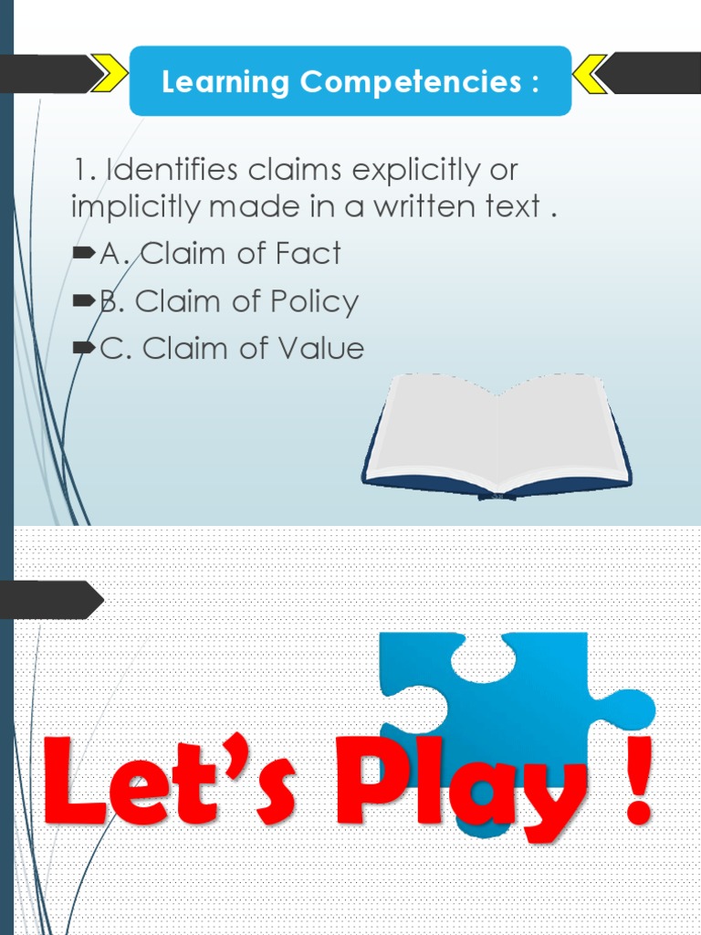 GRADE 11 - Reading and Writing Claim , Fact , Value | Morality