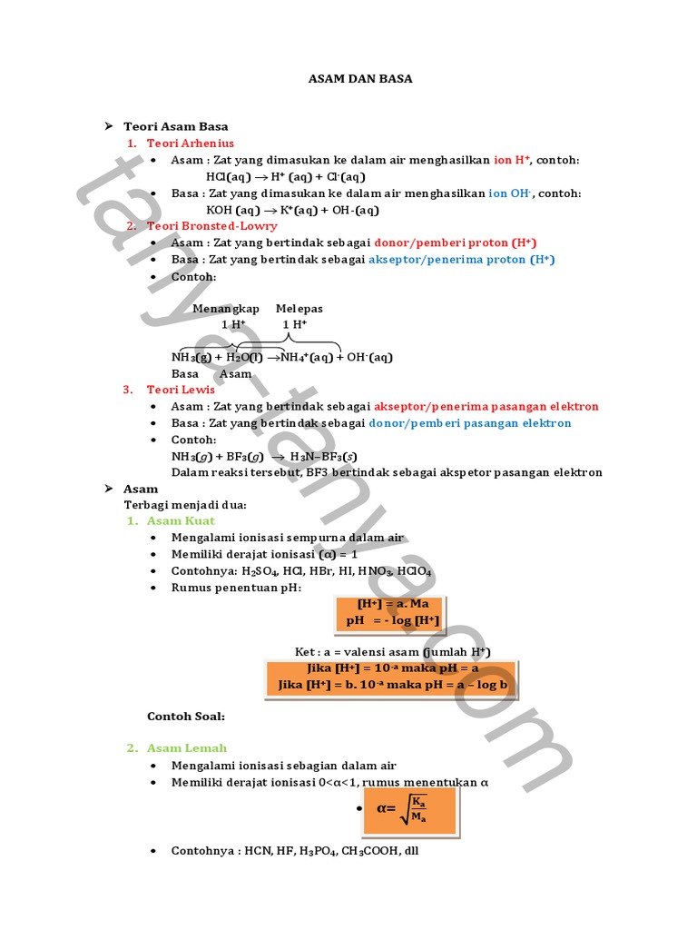 Rangkuman Asam Basa Pdf
