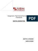 Assignment-Paid Owned Earned Media Framework: Digital Marketing