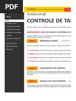 Planilha de Controle de Tarefas 3.0 - DeMO
