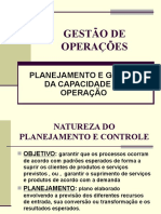 Planejamento e Gestão Da Capacidade Das Operações