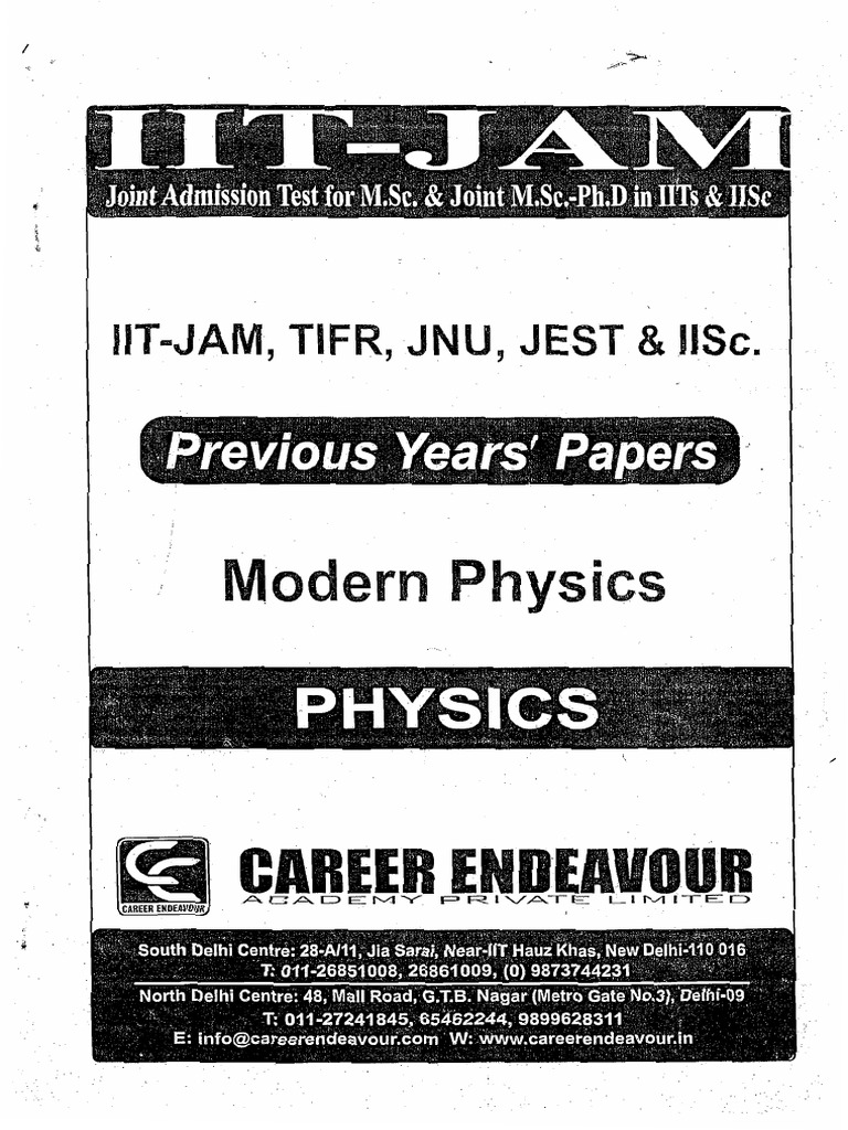 IIT Jam All Questions Career Endaevour PDF | PDF