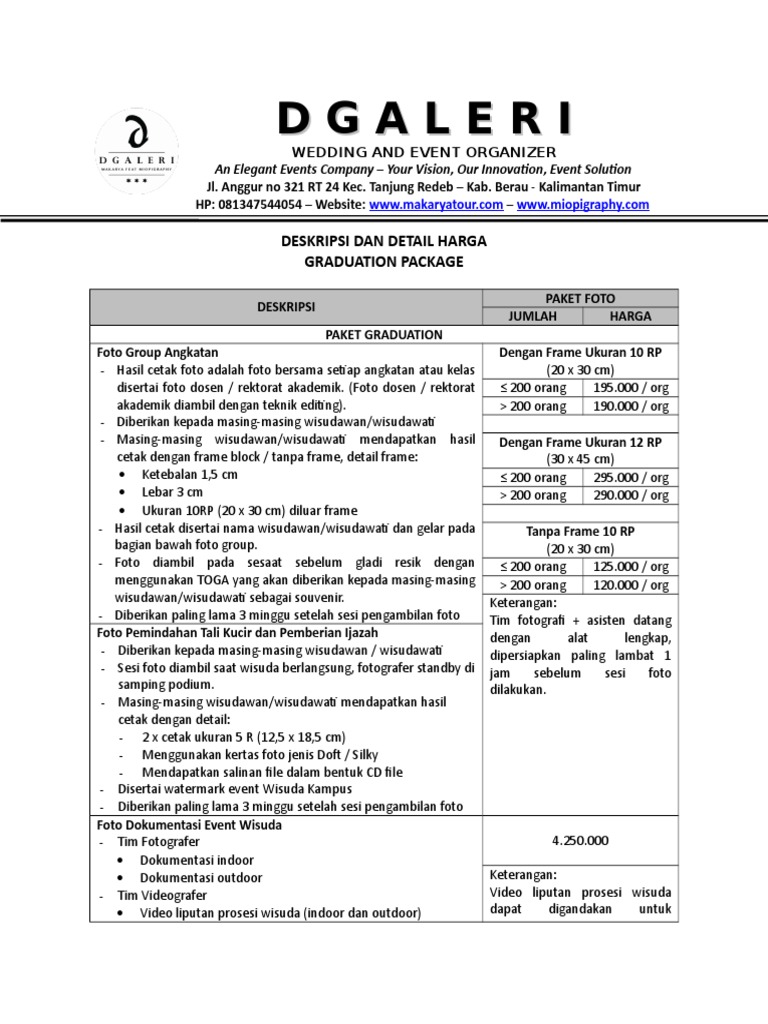 Proposal Penawaran Wisuda