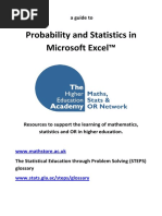 Probability and Statistics in Excel