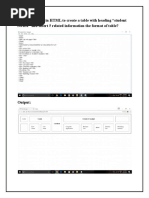 Q9 Write A Code in HTML To Create A Table With Heading "Student Record" and Insert 5 Related Information The Format of Table?