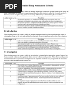 History IA Marking Criteria - IB DP | PDF | Critical Thinking | Evaluation