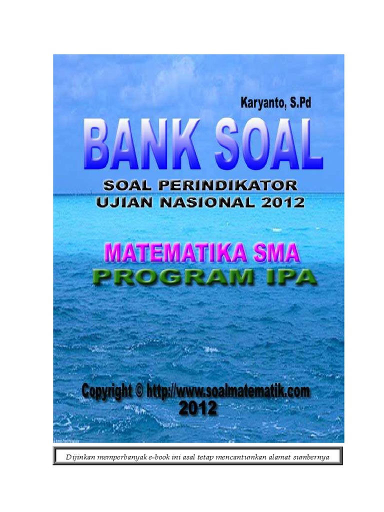 121286669 BANK SOAL Matematika SMA pdf 121286669 BANK SOAL Matematika SMA pdf