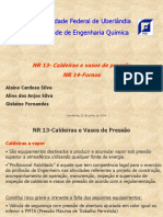 NR 13- Caldeiras e vasos de pressão NR 14-Fornos