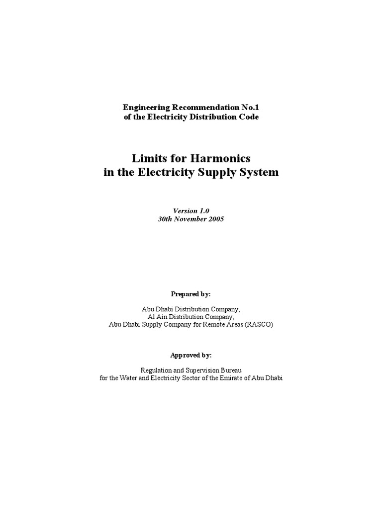 Harmonic Limits in Electricity Supply | PDF | Electric Power ...