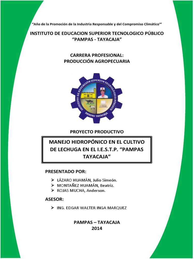 Proyecto De Inversin En Cultivo Hidropnico De Lechuga