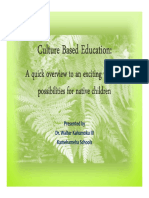 Culture Based Education for Native Students