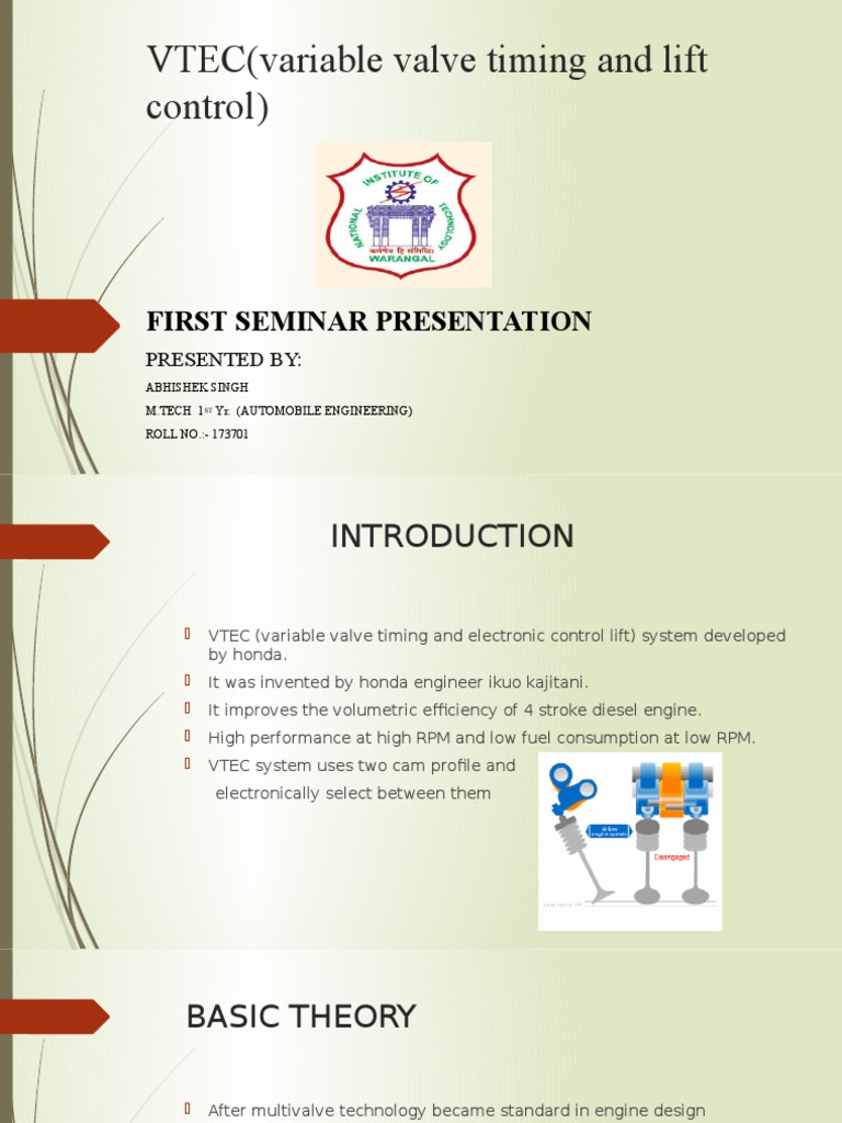 Vtec Engine Variable Valve Timing Pdf Vehicle Technology