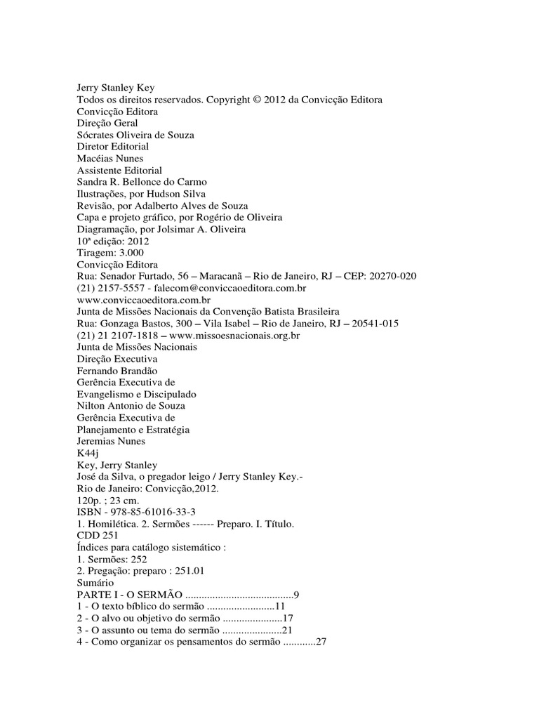 Jerry Stanley Key | PDF | Pastor | Bíblia